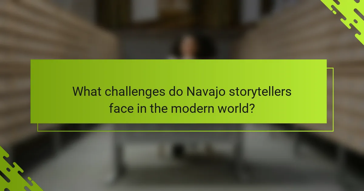 What challenges do Navajo storytellers face in the modern world?